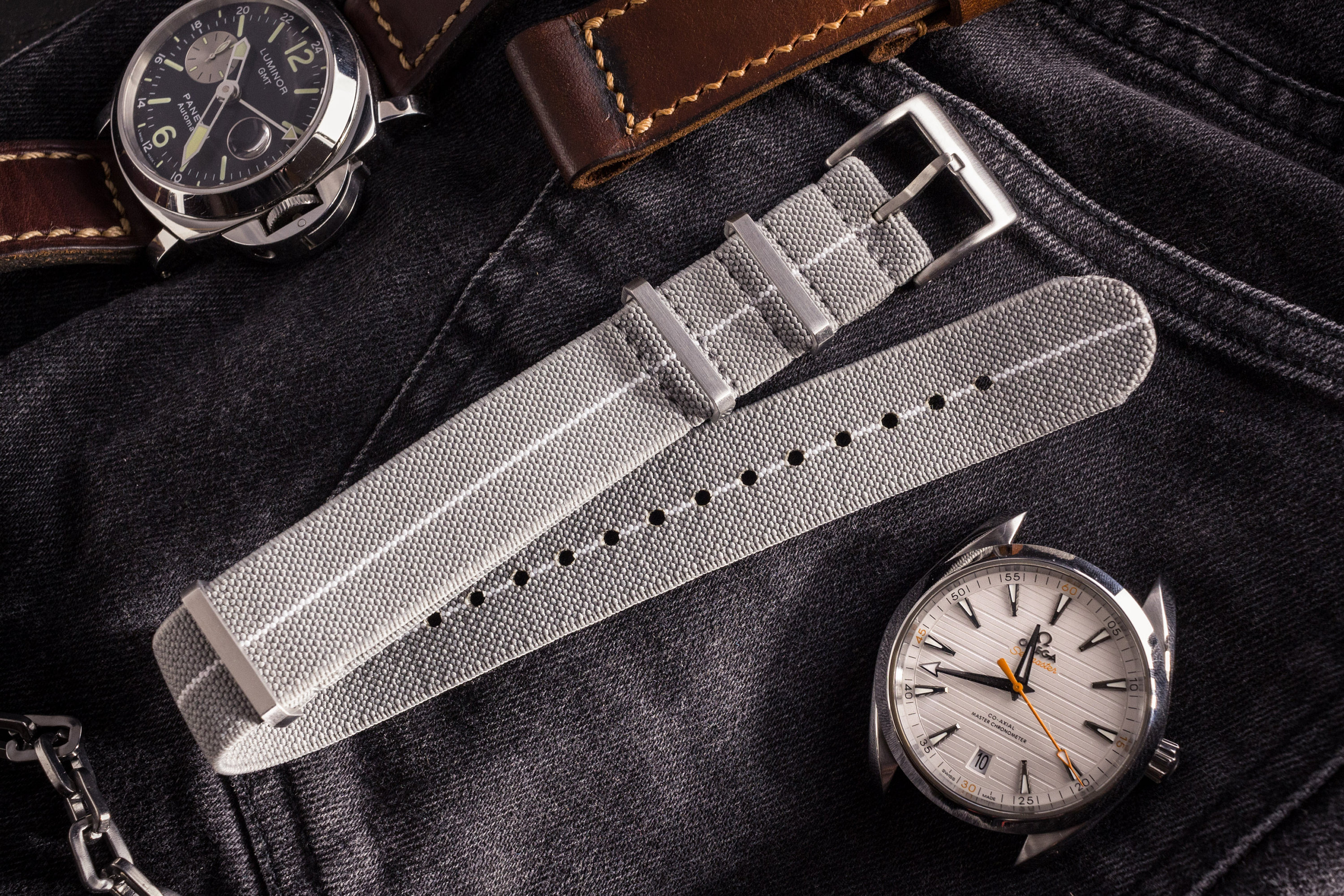 White discount watch belt