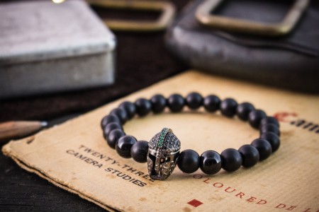 Landschafts Jaspis Armband Bracelet Perlenarmband Silber Beads Buddha 8mm 