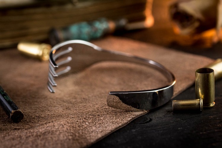 Bauer - Stainless Steel Fork Shaped Bangle Bracelet from STRAPSANDBRACELETS