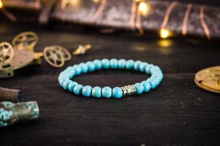 Vinnie - 6mm - Turquoise Beaded Stretchy Bracelet