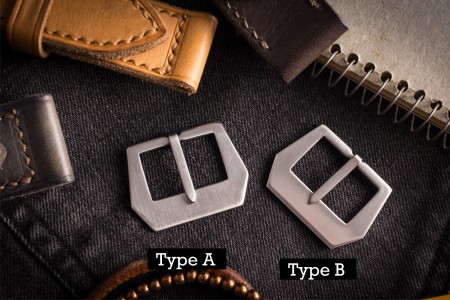 Sewn-in Stainless Steel Pre-V Buckle for Leather Straps