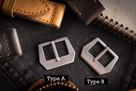 Sewn-in Stainless Steel Pre-V Buckle for Leather Straps